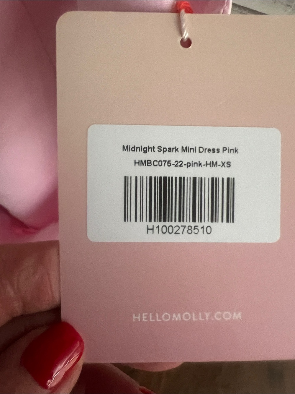 Hello Molly Light Pink Satin Mini Dress with Knot Detail-NWT - Picture 2 of 8